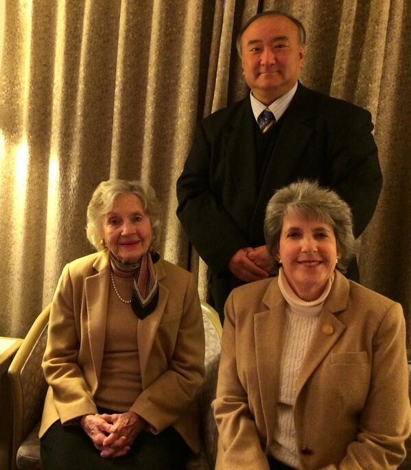 JanetJDoman's tweet photo. Dr. Otsuka visits with Katie Doman and Susan Aisen at the revisit in Tokyo http://t.co/AyA5CFEegd