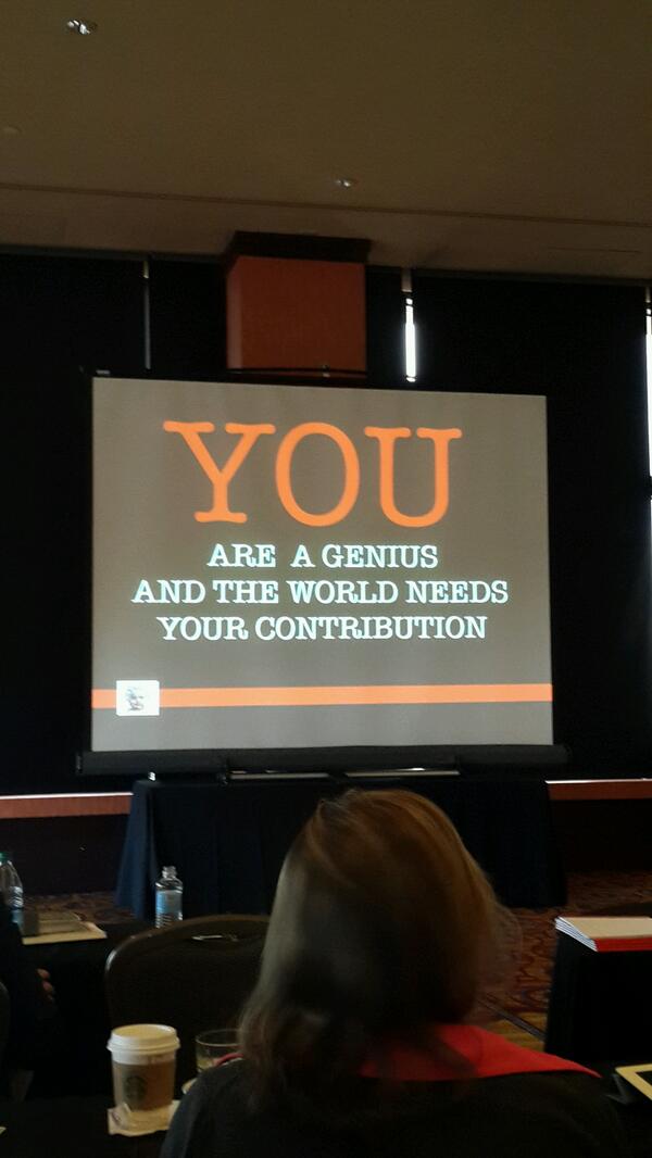 AlefiyaEdu's tweet photo. YOU are a genius and the world needs your contribution. #oesischat #oesis @AngelaMaiers http://t.co/7a06apdRel