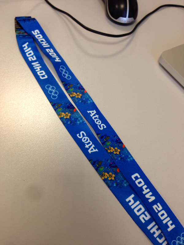 Jooky85's tweet photo. Olympic lanyard-tastic! #sochi2014 #winterolympics #easilypleased http://t.co/lmocQOJDYc