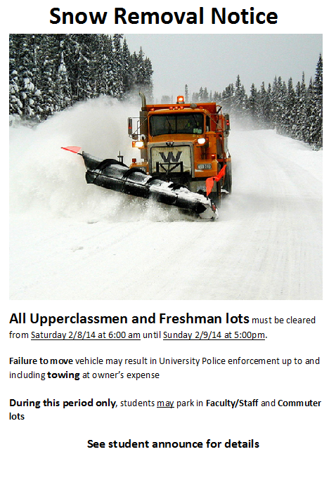 AS_ResLife's tweet image. HAPPY FRIDAY!
Please don't forget to move your cars for snow removal!