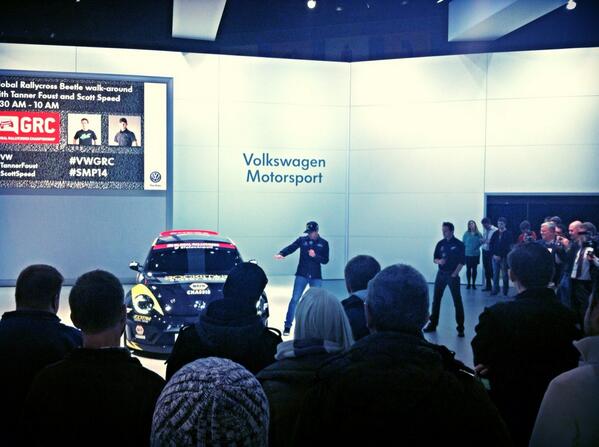 VWnews's tweet photo. Kicking off #SMP14 with @TannerFoust and @scottspeed at the #VWCAS booth.  #FuelCAS http://t.co/qXO3k7uxTa