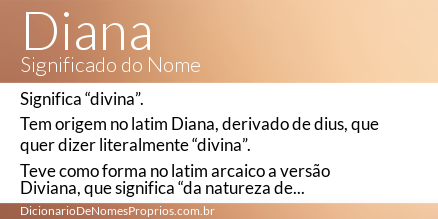 dicionarionomes's tweet photo. Veja o significado completo do nome Diana: http://t.co/EZ32T99O2o http://t.co/JtGVrgQxIW