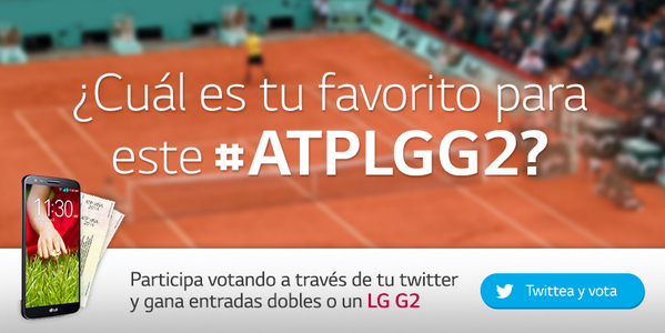LGChile's tweet photo. Gana un LG G2 votando por tu jugador favorito del #ATPLGG2 en este link http://t.co/8CH2OfWWg2 http://t.co/6SJzMvdaWQ