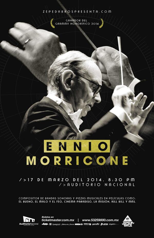 AuditorioMx's tweet image. Ya comenzó la venta, en taquilla y @Ticketmaster_Me, para Ennio Morricone en concierto: ow.ly/tocau