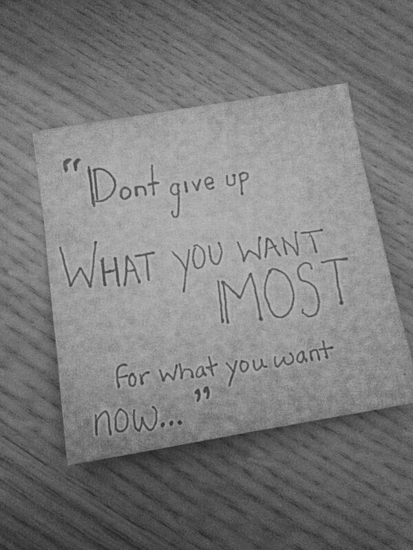 TheeItalianist's tweet photo. Sticky note quote #FAphotoaday http://t.co/DihGkiPpEA