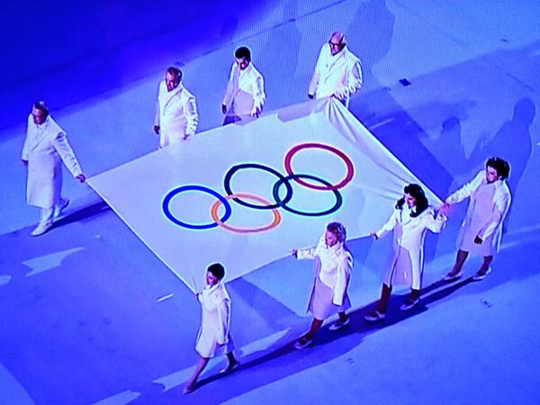 timmermansr's tweet image. Valentina Tereshkova carrying the Olympic flag! #Sochi2014