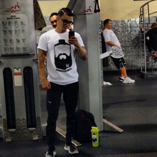 GWA1st's tweet photo. Tapping into the power of @weddlesbeard in the gym http://t.co/SwTkB4hPWw