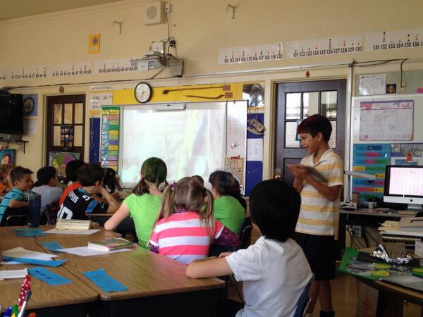 Mad4thGrade's tweet photo. Presenting Mission Projects:  Video presentation of Mission Life http://t.co/hKbuisiRh9