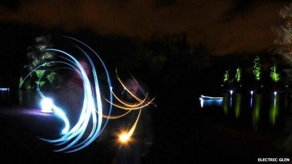 BBCScotlandNews's tweet photo. The spectacular Electric Glen winter light show proves a sell-out success http://t.co/H94xVJhWDp + http://t.co/IaNy54Bp02