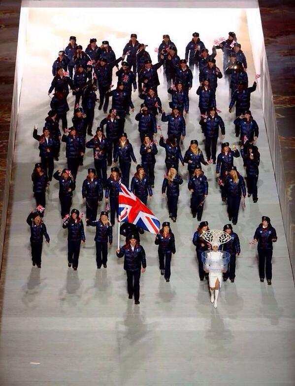 Walking in with @TeamGB at the #Sochi2014 opening ceremony! #Amazing #oneteamgb