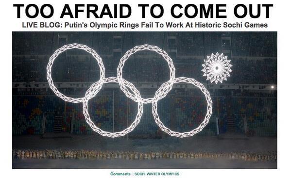 dmataconis's tweet photo. RT @Sochi2014Probz: Gay snowflake refuses to come out during Sochi 2014 #OpeningCeremony #SochiProblems http://t.co/8mJ5DKwaNj