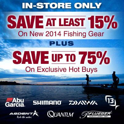 GanderRV's tweet photo. Upgrade your #fishing gear at Gander! Weekend only savings on rods &amp; reels. Find a store: http://t.co/lU8aip778I http://t.co/iUXg3hysH1