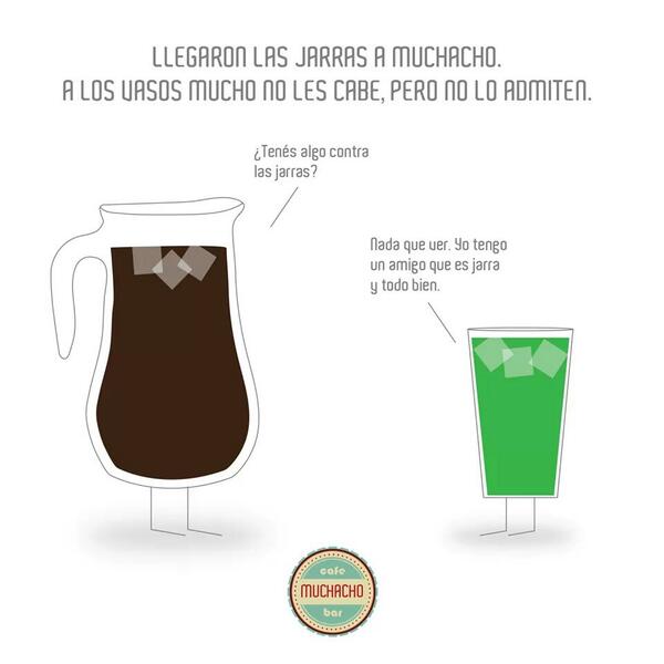 MuchachoBarCafe's tweet photo. Llegaron las jarras a Muchacho. A los vasos mucho no les cabe, pero no lo admiten. #vamoslasjarras http://t.co/DliGUB3IfM