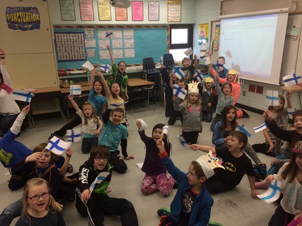susan_cee's tweet photo. @JHMooreSchool is ready for #Sochi2014 @northwestsd203 #CanadaProud http://t.co/qAraAofTK9