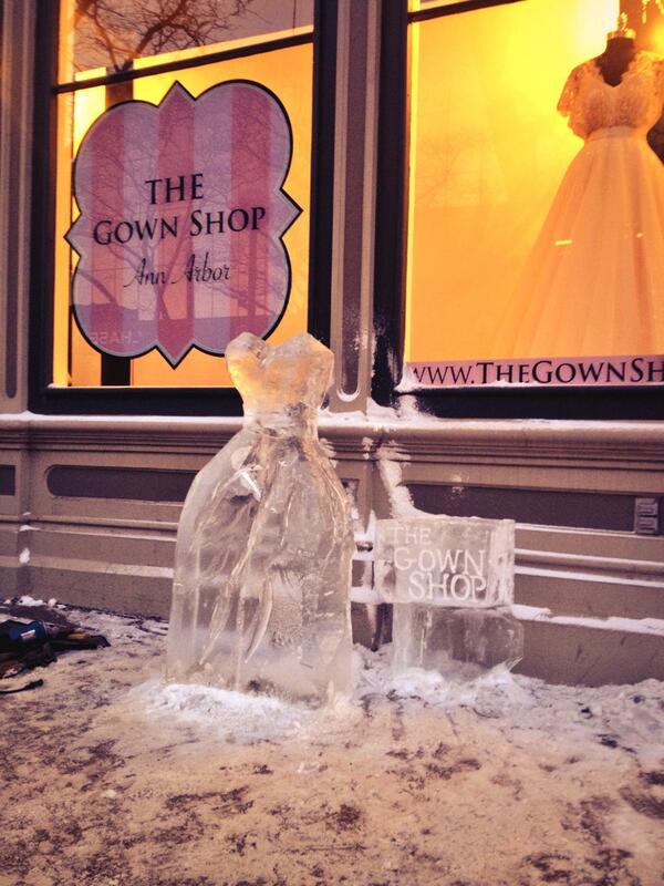 @TheGownShopA2 The Gown Shop's carving for the Main Street extravaganza!
