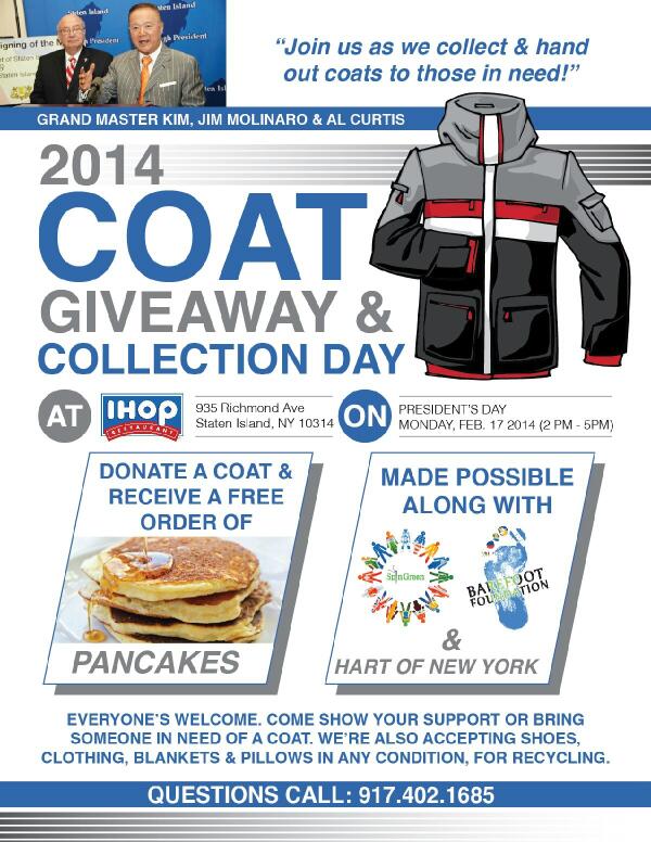 spin_green's tweet photo. SpinGreen and Ihop present: Coat Drive and Give Away:) http://t.co/fWk5PzJCzd