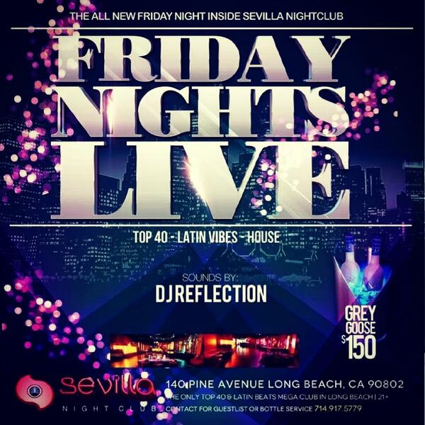 Djreflection's tweet image. Tonight ill be djn live at @SevillaClubLB