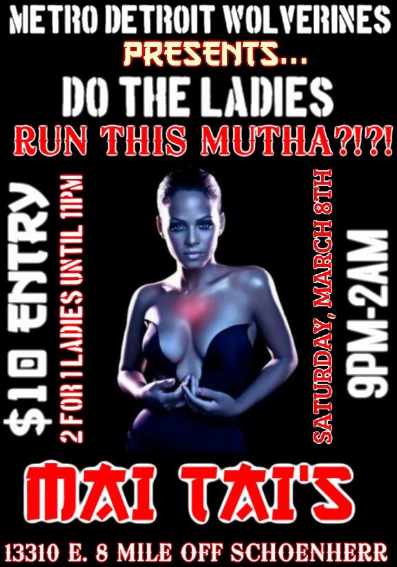 MDWolverines's tweet image. MDW CALLIN DA FELLAS 2 SHOW DA LADIES WHO REALLY RUN DIS MUTHA? DA LADIES WILL CUM OUT FELLAS SO WE GOTTA MOUNT UP.