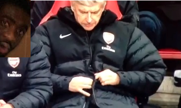 Zchrader's tweet photo. Good luck today @KoloKolotoure28! Btw please help Arsène wit his coat.Its a nice coat, but it gets too much attention http://t.co/4DhWQfMmL3