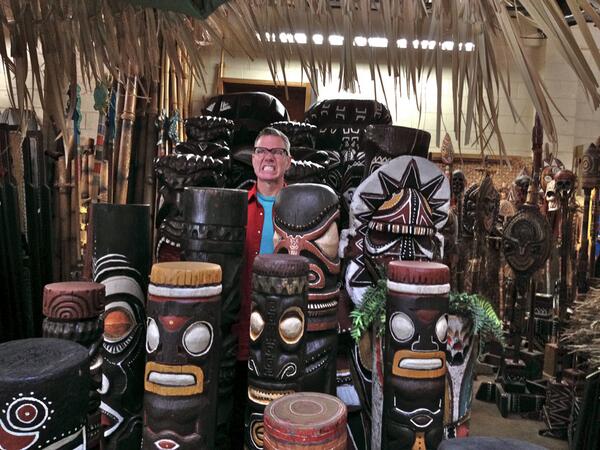 _charlesphoenix's tweet photo. Its always #tiki time at #OceanicArts #TropicalDecor superstore &amp; studio in #Whittier #SoCal since 1956 #classicSoCal http://t.co/mbKmIZq2Jo