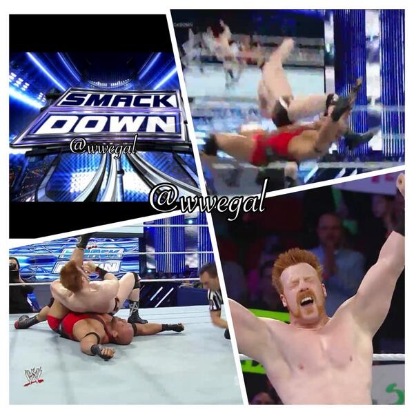 wwegal's tweet image. Congrats @WWESheamus Def @Ryback22 #SmackDown @WWEUniverse #WWEFamily Eat that #Cryback lol Nice #BrogueKick