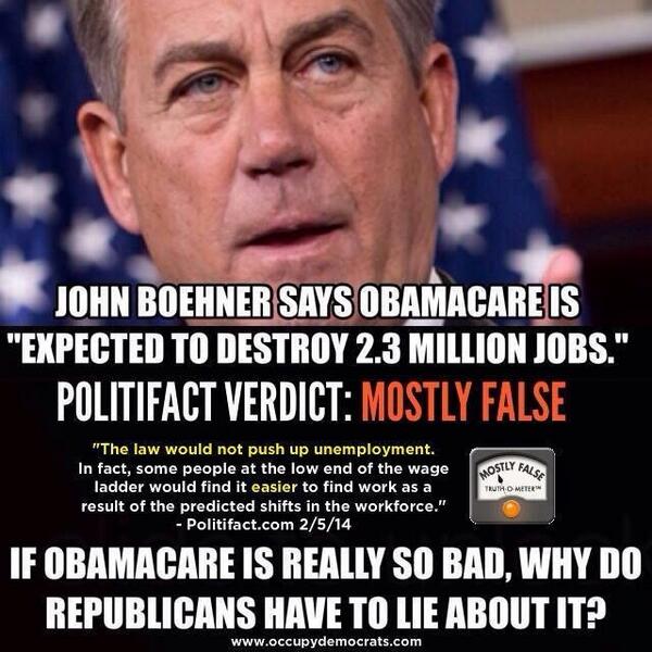 Politics_PR's tweet photo. If #Obamacare is so bad, why do Republicans have to lie about it?   http://t.co/QEUnqCe4U4 h/t @MiamiLib #p2 #topprog #pjnet
