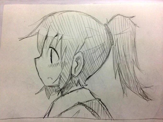 ポニーテールいいよね♪( '▽`) 