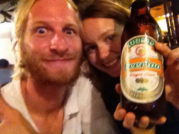 BackToBlighty13's tweet image. After a rim explosion (wheel not bottom) now in Vientiane &amp;amp; have just received our China visas! Time for a BeerLao