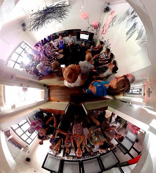 rgesthuizen's tweet photo. Enjoying a beer and #edtech chat @markovcarlton Cool venue for a hot day and #tmmelb launch :-) http://t.co/P0cjvtfT44