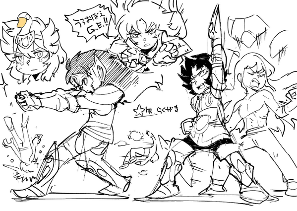 お絵かき:シュラ カミュ その他落書き 