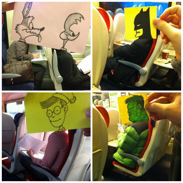 lacriaturacreat's tweet photo. La creatividad no tiene límites. Mirad lo que hace este chico para no aburrirse en el tren http://t.co/FuC1JadC4Z http://t.co/wm1ZFdL2nL