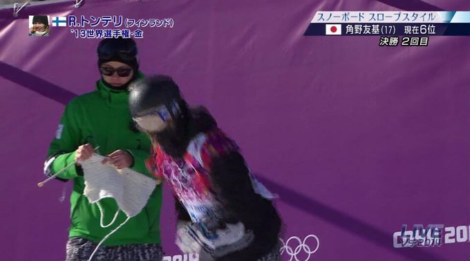 スロープスタイル トンテリ選手の 編み物コーチ が人気 まとめダネ