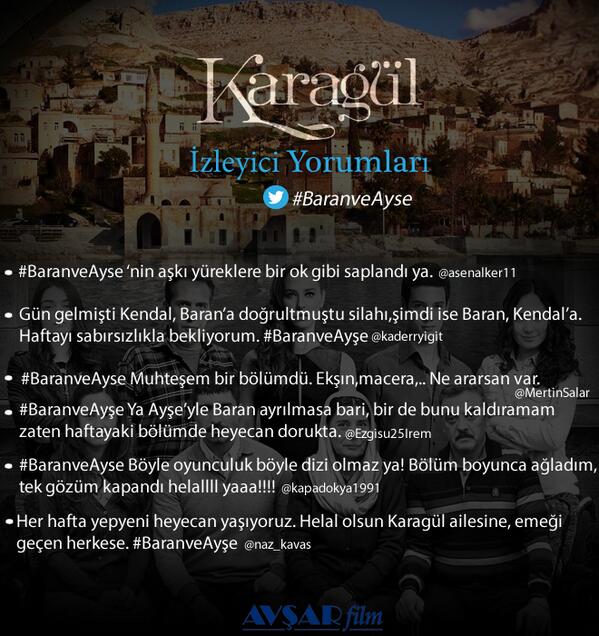 Karagül 32. Bölüm Twitter İzleyici Yorumları; #BaranveAyşe #Karagül