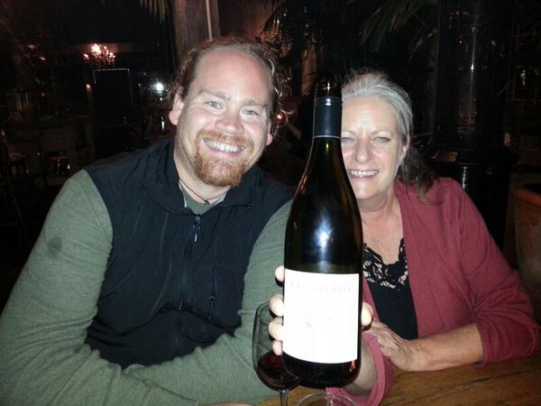 winenoter's tweet photo. Sharing the @Vynfields PNoir'11 #nzwine love with @sommelierbates &amp; @wine2trade at Olive, Cuba St http://t.co/JFVQP9qLYf