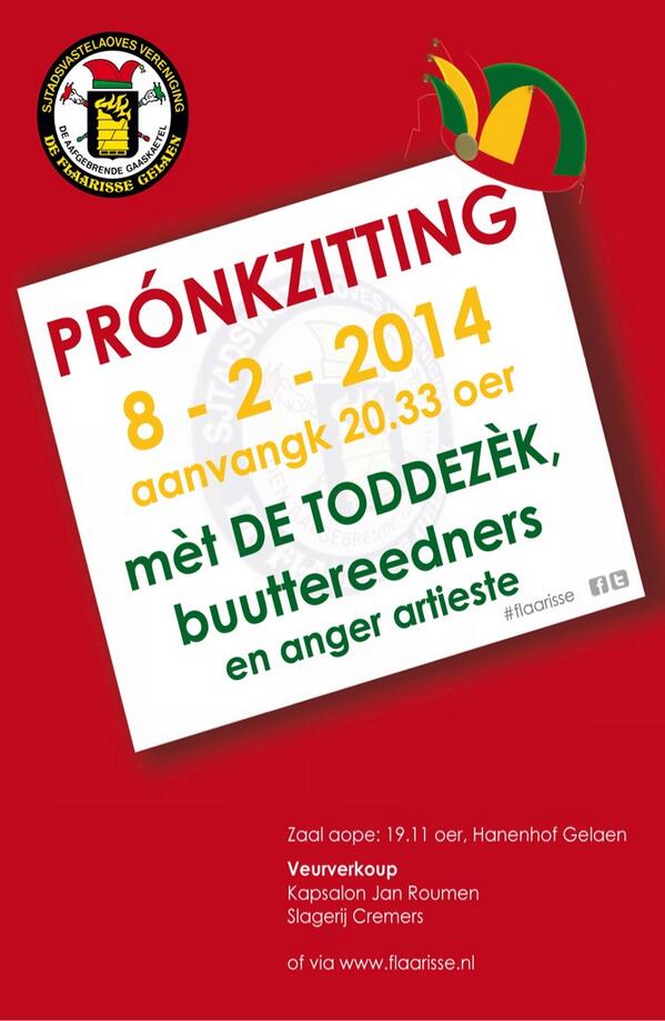 Vanaovend Prónkzitting mèt onger angere: High Energy Showtanz (veervoudig Duutsj kampioen), Rheinflotte &amp; De Toddezèk