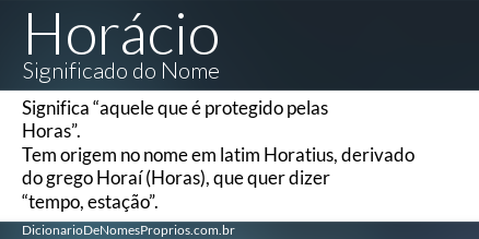 dicionarionomes's tweet photo. Veja o significado completo do nome Horácio: http://t.co/EXB31M2BBJ http://t.co/BwRnziP17o