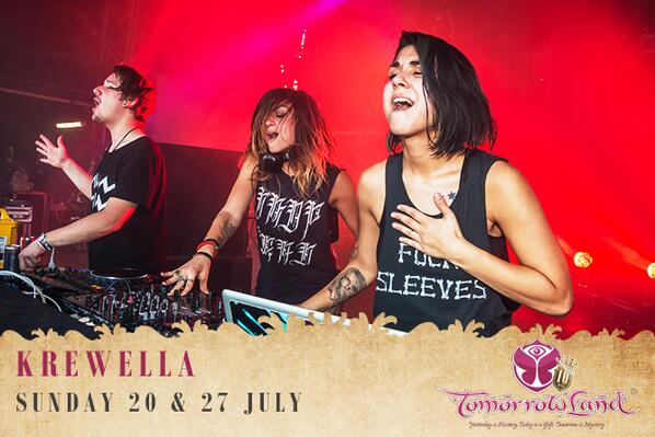 tomorrowland's tweet photo. Making you wet... one song at a time: Let's welcome: @Krewella http://t.co/FCYyMf1YDF