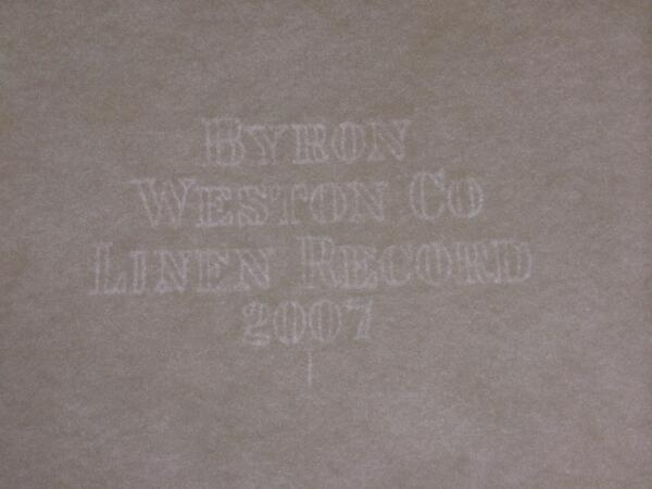 JakeShell's tweet image. The world's longest lasting paper and one of the most durable. #byronwestonlinenrecord  #cranepaper