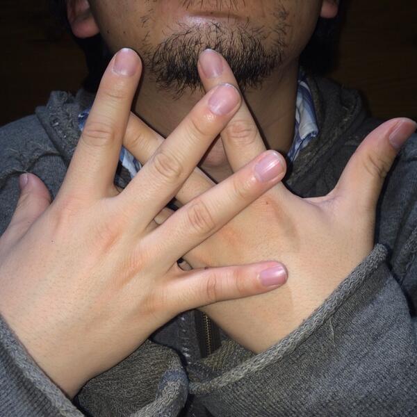 OreNail's tweet photo. 俺の爪。 #nail #ネイル #爪 #ヌードネイル #女子力 #ヒゲ http://t.co/BW3LP8CbSY