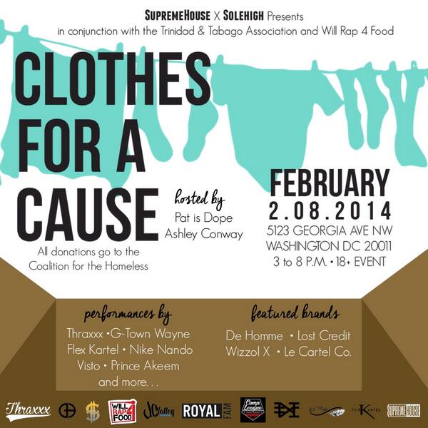 DMV y'all know the place to be today! #CLOTHESFORACAUSE come chill with good vibes great music all 🆓WITH DONATION