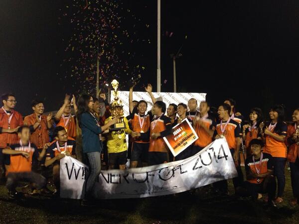 Dan inilah juara 1 Ganesha Football League 2014, Ikatan Mahasiswa Geodesi ITB, <a href="/IMG_ITB/">IMG ITB</a> !!!!