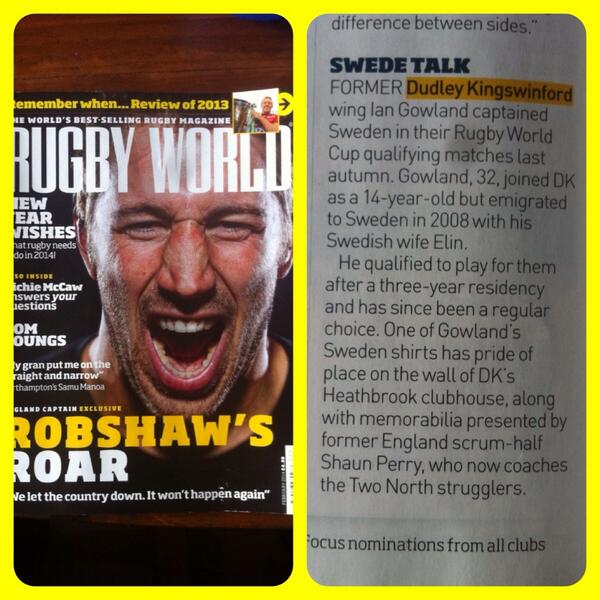 gowa15's tweet photo. Thanks @Rugbyworldmag for the article! How about a feature on Sweden Rugby? @svenskrugby 
#rugby #dkrfc #sweden http://t.co/U3aJYiwZsH