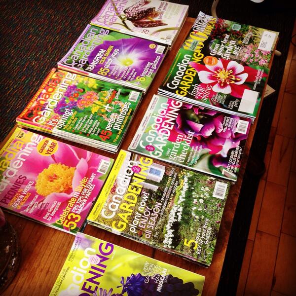 CDNGardening's tweet image. Awesome! RT @theoverallgirl: @CDNGardening every issue since 2006! #loyalreader