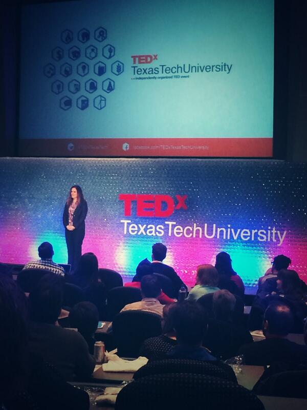 HubTTU's tweet photo. .@Kelli_Frias, marketing professor from @TTURawlsCollege/ co-organizer of #TEDxTexasTech! http://t.co/jbqmQMmhEh
