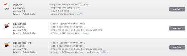 exactcode's tweet image. #ExactCODE #update week, #ExactScan #OCRKit exactscan.com  ocrkit.com #PDF #paperless