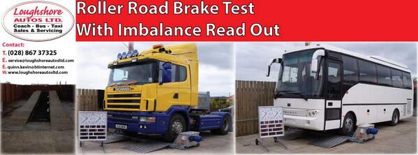 Roller Brake Test With Imbalance report, keep yourself within the Law.
loughshoreautosltd.com/services/ #tweetni #belfast