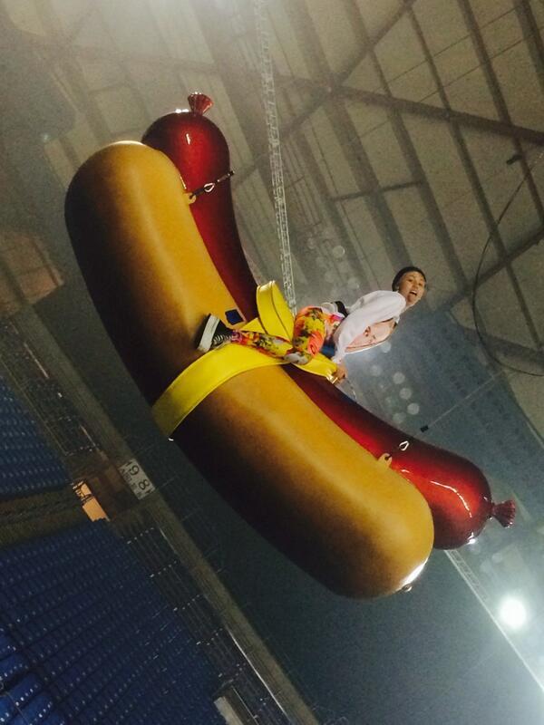 Wrecking hot dog.