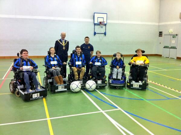 With the Mighty Oaks <a href="/7oaksPFC/">Sevenoaks PFC</a> powerchair football team.