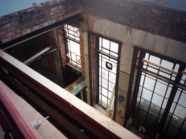 beachiboy's tweet photo. Good meetings today onsite at #nottingham @LeBistrotPierre refurbishment. Check out the hole for the stairs! http://t.co/KwqUot9KP5
