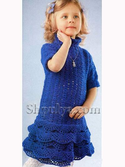 Ажурное платье спицами. - knitka.ru